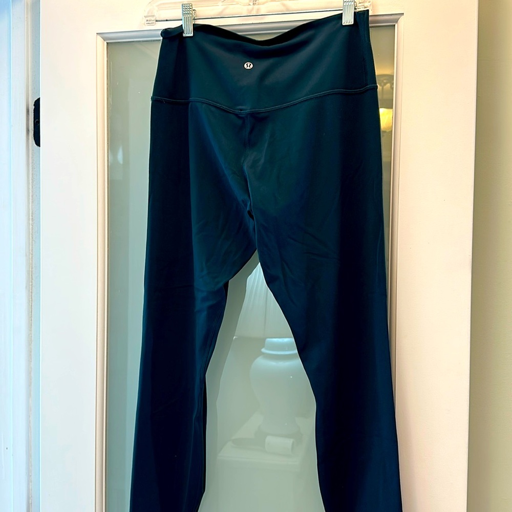 Lululemon align pant 25. Size 10. Worn twice. Dark teal green